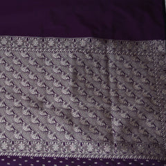 4449 Art silk benarasi deep purple saree with jari work
