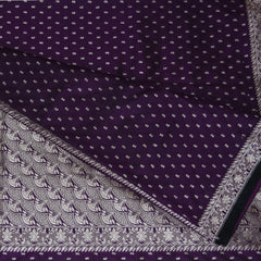 4449 Art silk benarasi deep purple saree with jari work