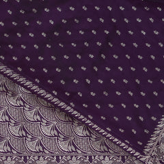 4449 Art silk benarasi deep purple saree with jari work