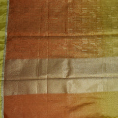 4450 Art silk benarasi yellow & orange saree with jari