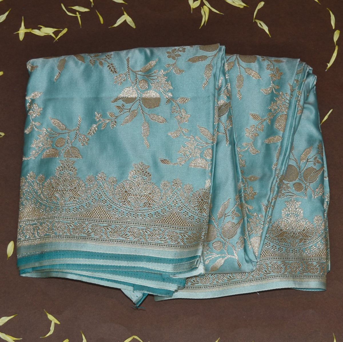 4465 Art silk benarasi pastel blue saree with jari