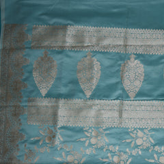 4465 Art silk benarasi pastel blue saree with jari