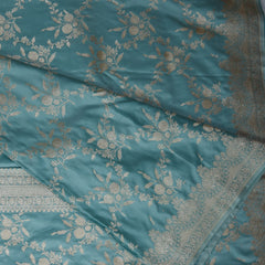 4465 Art silk benarasi pastel blue saree with jari