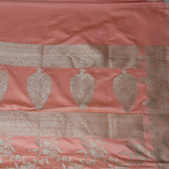 4466 Art silk benarasi peach saree with jari