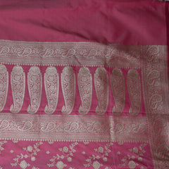 4469 Art silk benarasi baby pink saree with jari boarder