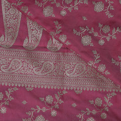 4469 Art silk benarasi baby pink saree with jari boarder