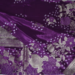 4470 Benarasi semi silk purple saree with jari boarder