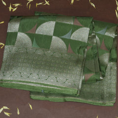 4480 benaras silk leaf green saree with jari work