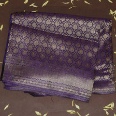 4492 benaras silk purple saree with full jari work