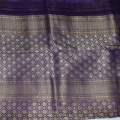 4492 benaras silk purple saree with full jari work