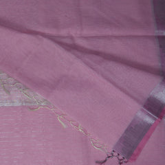 4495 Super net benaras baby pink saree with silver boarder