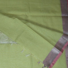 4498 benaras super net light green saree with jari boarder