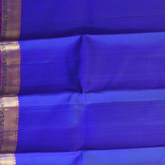 Kanchipuram Silk Electric Indigo Saree with Blouse