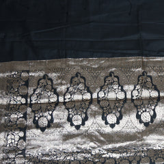 4522 Semi silk black saree with jari boarder