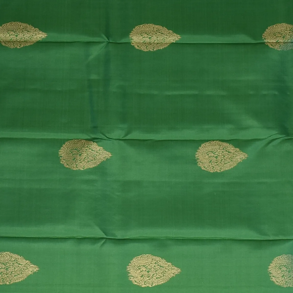 Kanchipuram Silk Teal Green Saree with Blouse