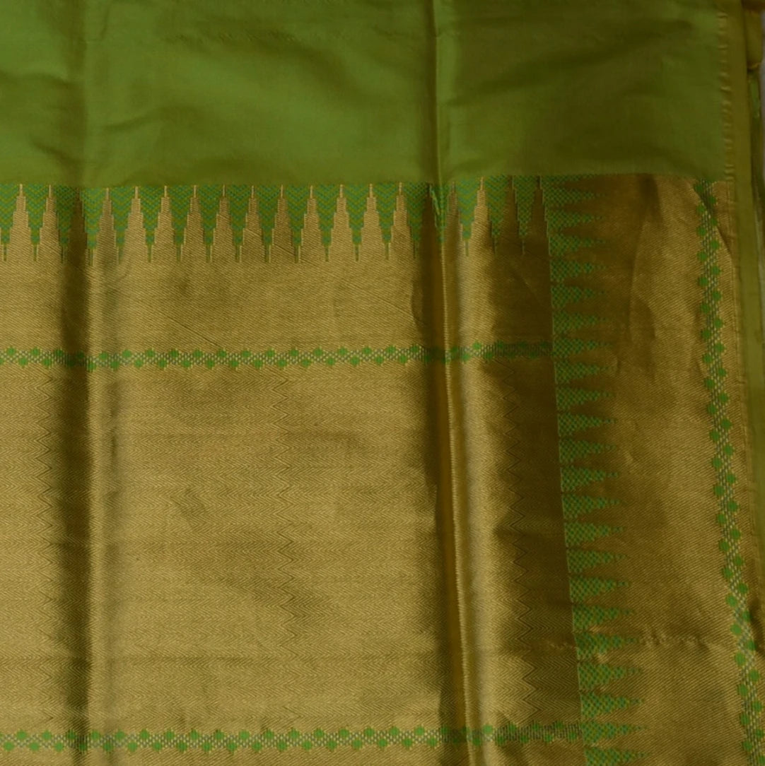 Banarasi Art Silk Green Saree Jari Boarder with Blouse