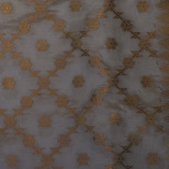 Banarasi Pure White Jari Boarder with Blouse