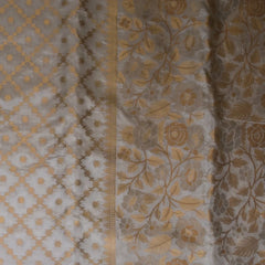 Banarasi Pure White Jari Boarder with Blouse