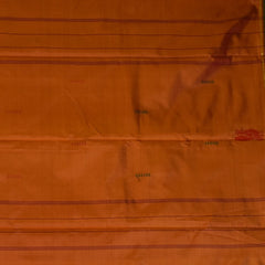 Kanchivaram silk Bronze Orange Saree with Blouse