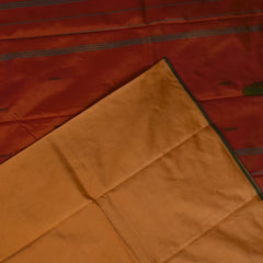 Kanchivaram silk Bronze Orange Saree with Blouse