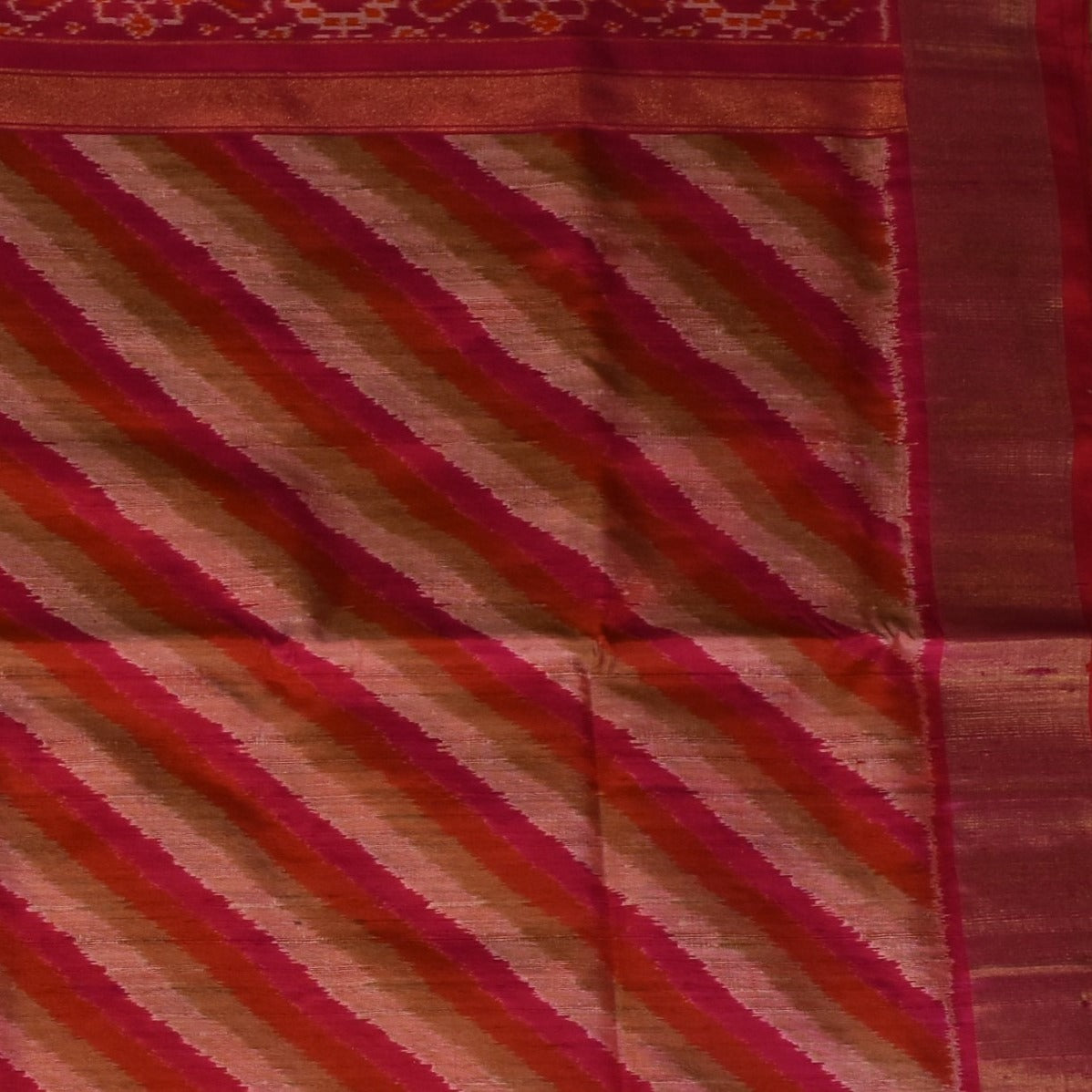 Pochampally ikkat Deep Merlot Saree with Blouse