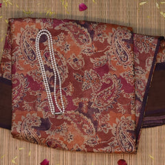 Tussar Silk Dusty Rose Saree with Blouse