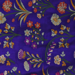 Banarasi Tussur Georgette Purple Saree With Paithani Boarder with Blouse