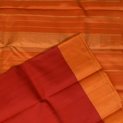 Kanchipuram Silk Raspberry Red Saree with Blouse