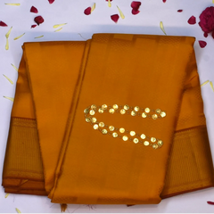 Kanchipuram Silk Copper Saree with Blouse