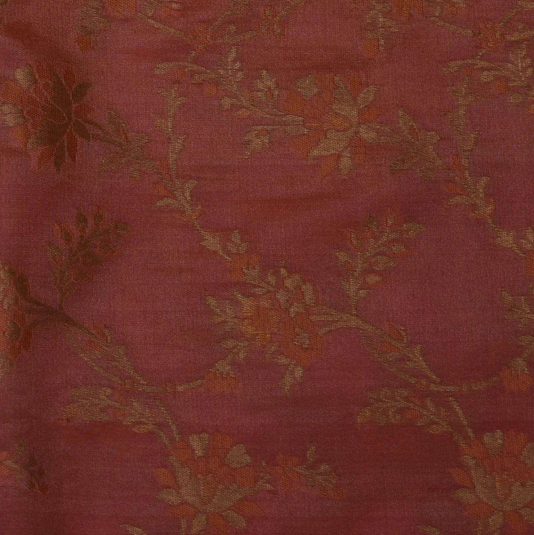 Banarasi Peach Saree Jaal Design with Blouse