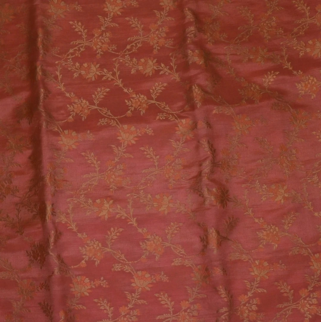 Banarasi Peach Saree Jaal Design with Blouse