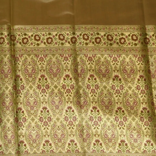 Banarasi Ar Silk Beige Saree Jari Thread Work Boarder with Blouse
