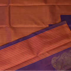 Kanchipuram Silk Royal Purple Saree with Blouse