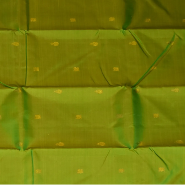 Kanchipuram Silk Lime Green Saree with Blouse