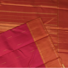 Kanchipuram Silk Deep Wine Red Saree with Blouse