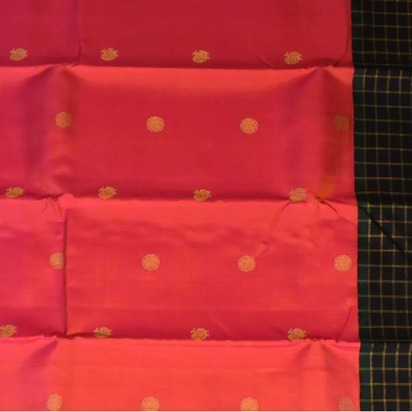 Kanchipuram Silk Ruby Red Saree with Blouse