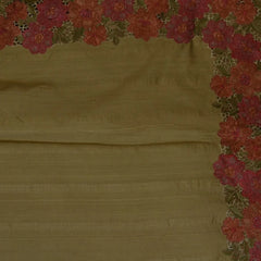 Tussur Beige Saree With Cut Work Border