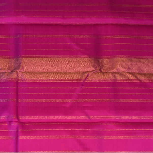 Kanchipuram Silk Salmon Pink Saree with Blouse