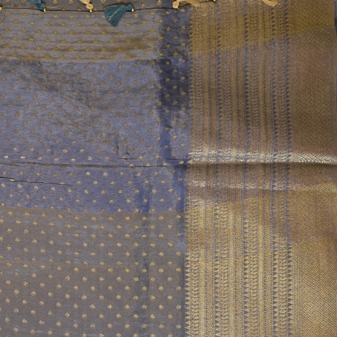 Tussur Mauve Saree Jari Boarder with Blouse
