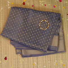Tussur Mauve Saree Jari Boarder with Blouse