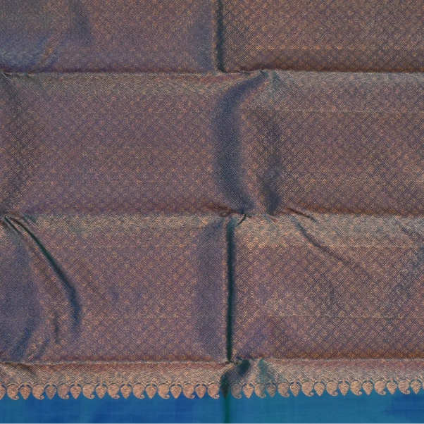 Kanchipuram Silk Slate Blue Saree with Blouse