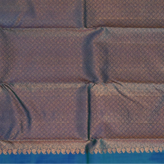 Kanchipuram Silk Slate Blue Saree with Blouse