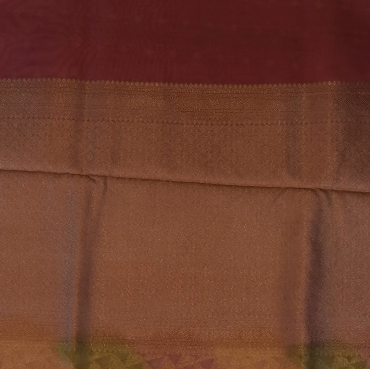 Banarasi Rangkat Cotton Camel Brown Saree with Blouse