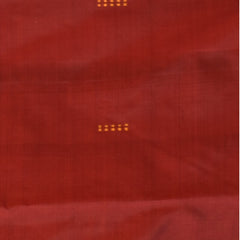 Kanchivaram silk Crimson Rust Saree with Blouse