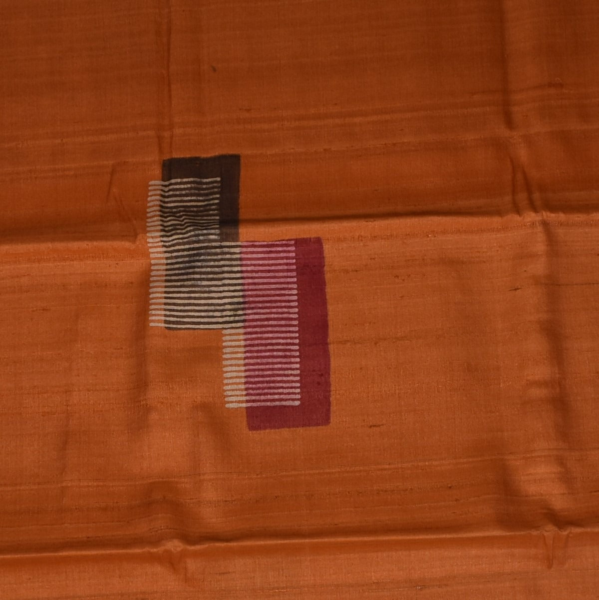 Tussar Silk Copper Bronze Saree with Blouse