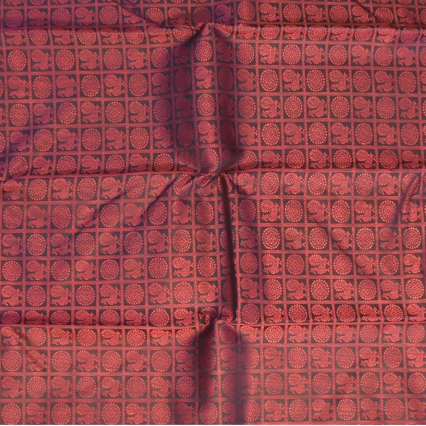 Kanchipuram Silk Burgundy Saree with Blouse