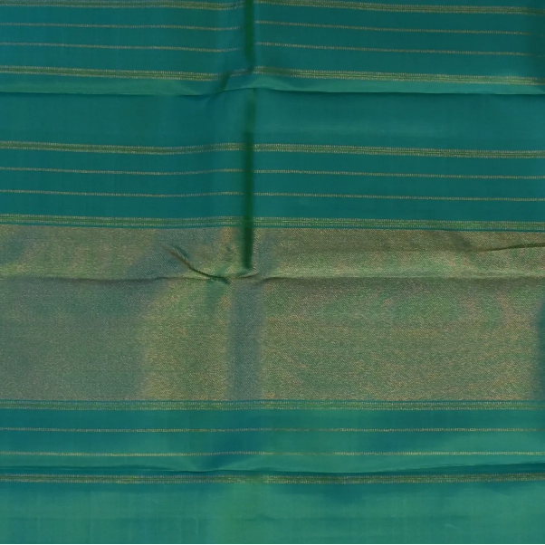 Kanchipuram Silk Teal Saree with Blouse