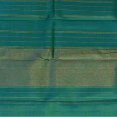 Kanchipuram Silk Teal Saree with Blouse