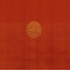 Kanchipuram Silk Burnt Orange Saree with Blouse