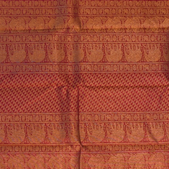 Kanchipuram Silk Burnt Orange Saree with Blouse